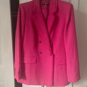 KARL LAGERFIELD PINK TWEED BLAZER